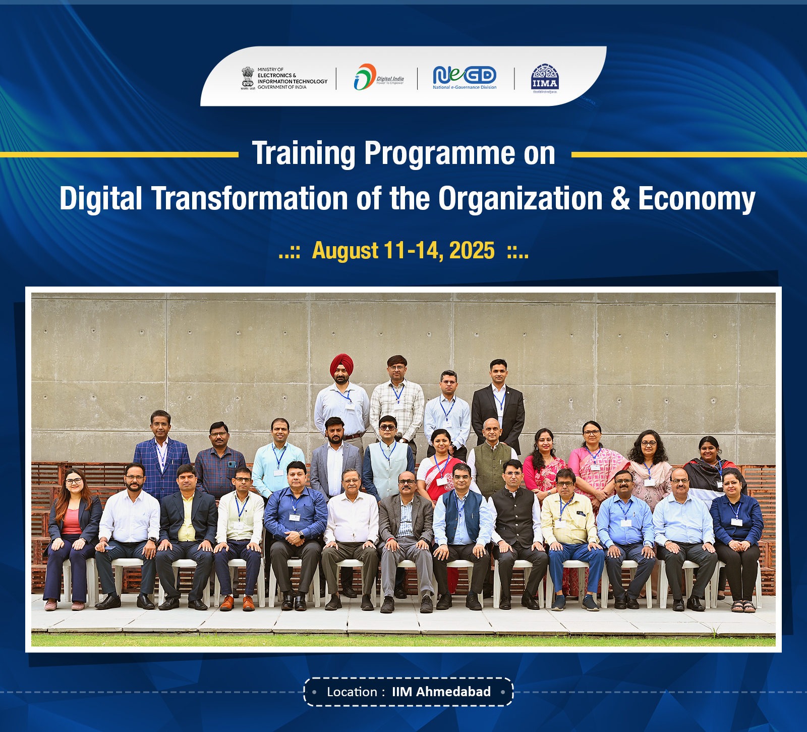 Capacity Building Programme on ‘Digital Transformation of the Organization & Economy’ at IIM Ahmedabad