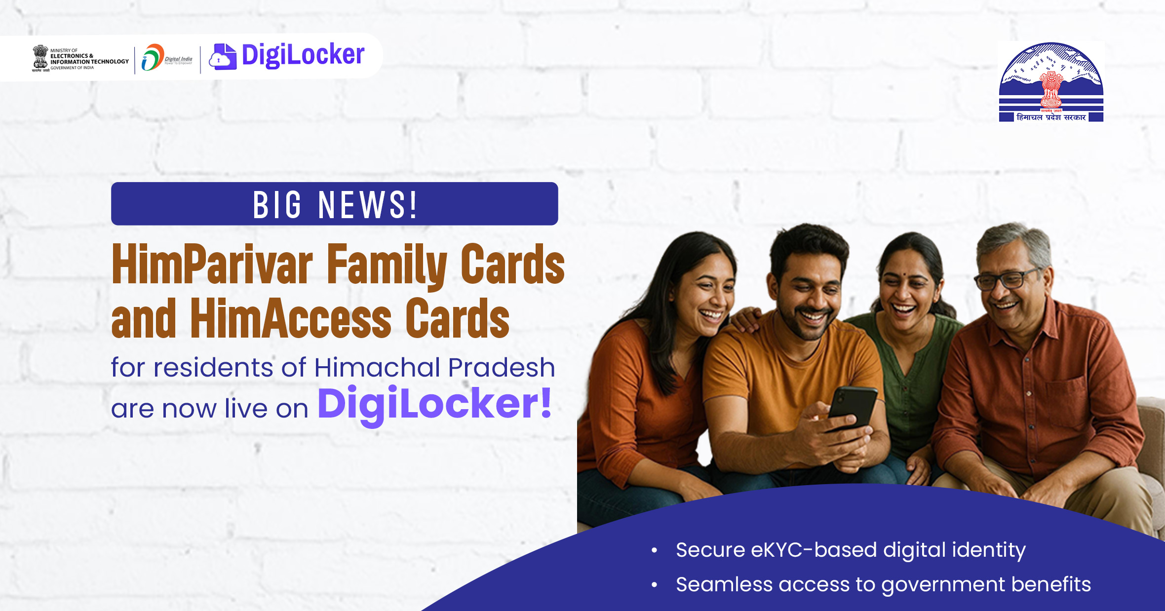 NeGD Announces Integration of Himachal Pradesh’s HimParivar and HimAccess with DigiLocker