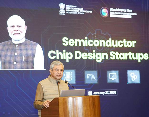 Union Minister Shri Ashwini Vaishnaw interacts with Semiconductor Chip Design Companies approved under the DLI Scheme