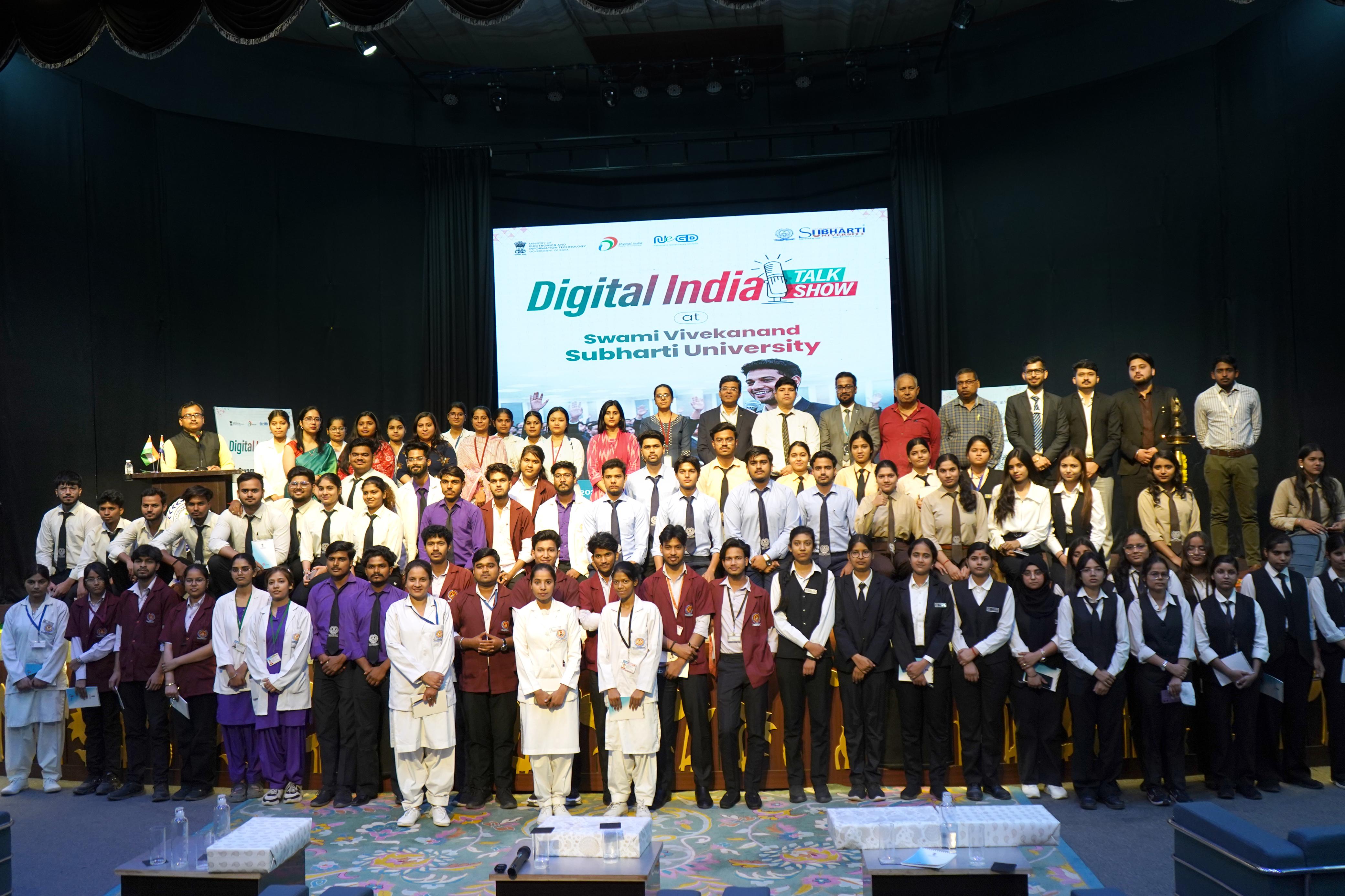 Digital India Talk Show cum Interactive Session conducted at Swami Vivekanand Subharti University, Meerut